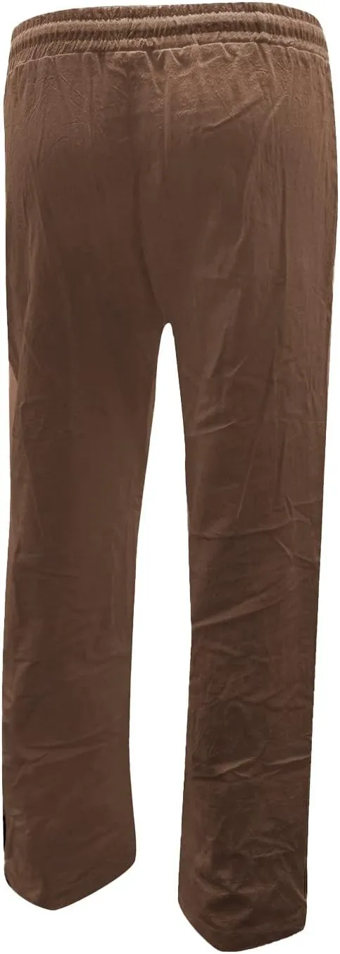 Plus Size Linen Pants Women Summer Casual High Waisted Trendy Loose Lounge Drawstring with Pockets Trousers Travel