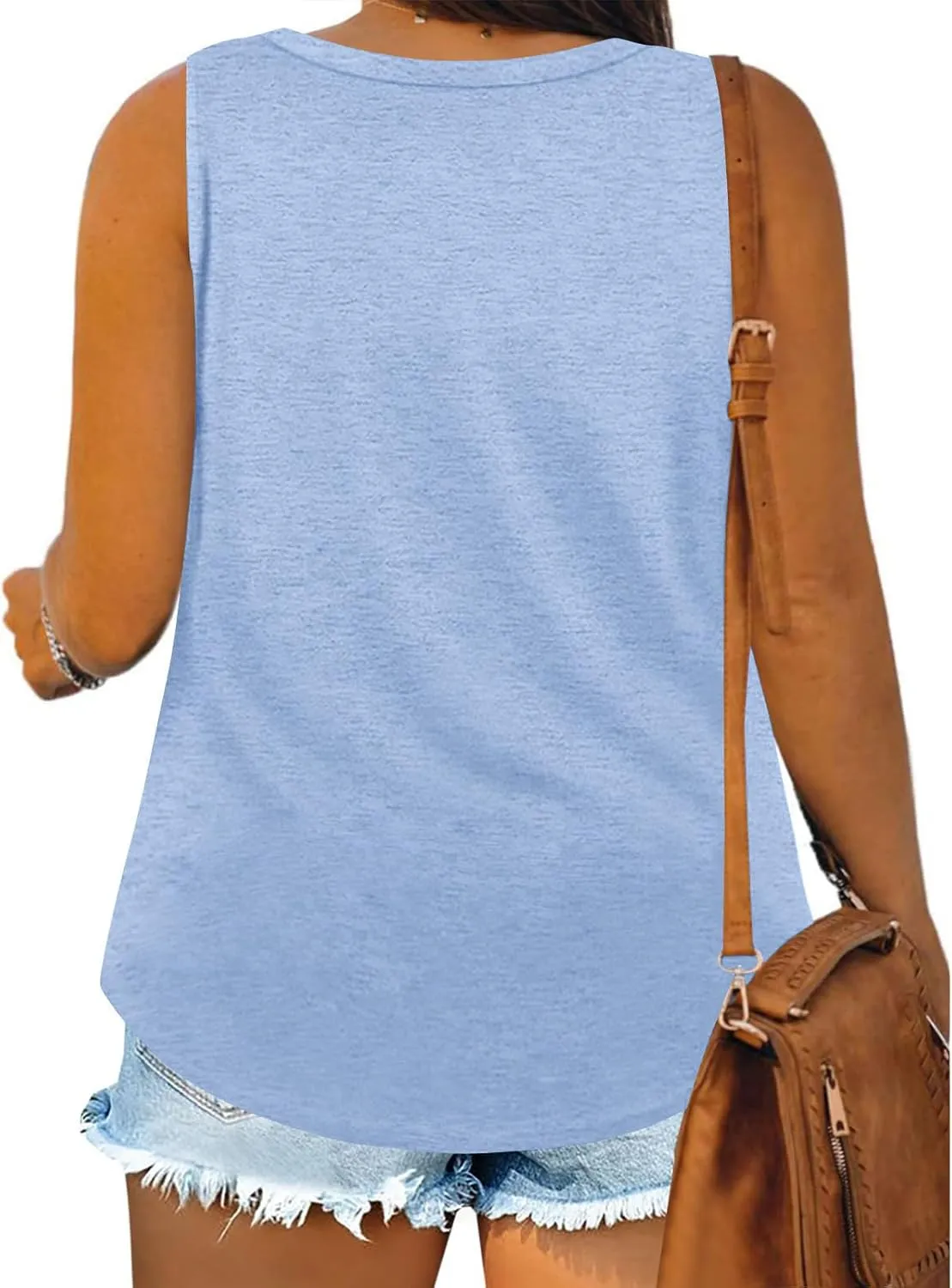 Plus Size Loose Tank Tops for Women Sleeveless Summer Shirts Ladies Solid Color Casual Tunics Top Oversized Tees