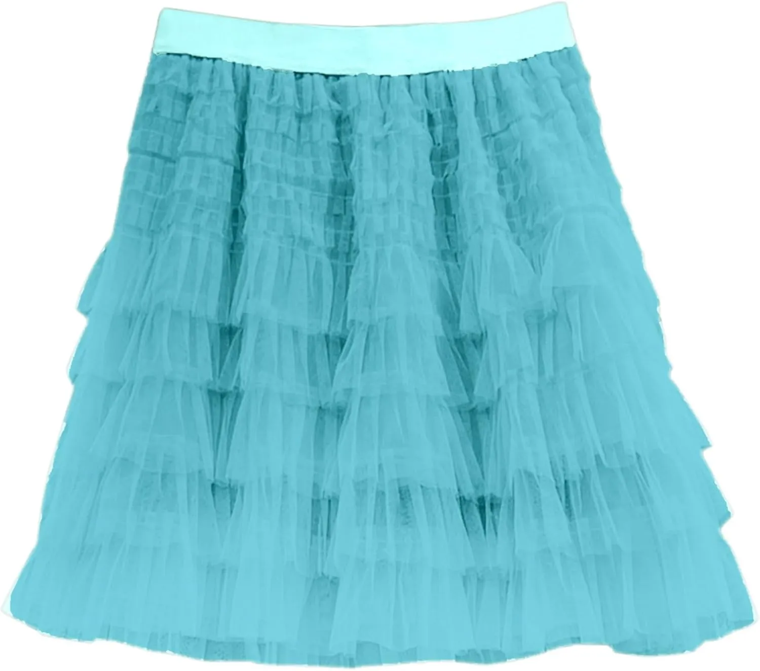 Plus Size Mini Skirt for Women Summer Lightweight Solid Mesh Ruffles A-Line Beach Mini Skirts for Vacation Streetwear