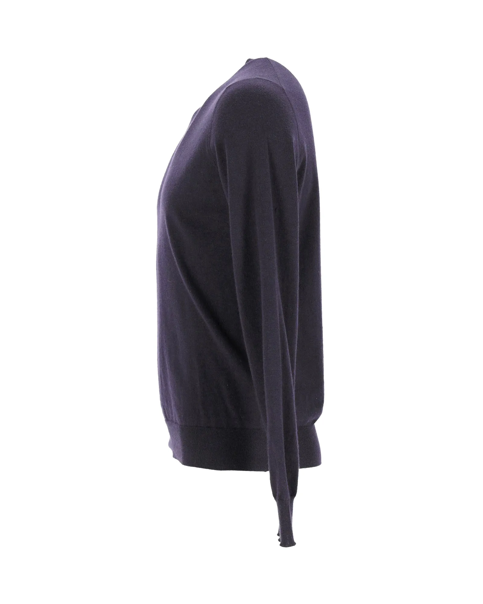 Prada Crewneck Knit Sweater in Black Cotton