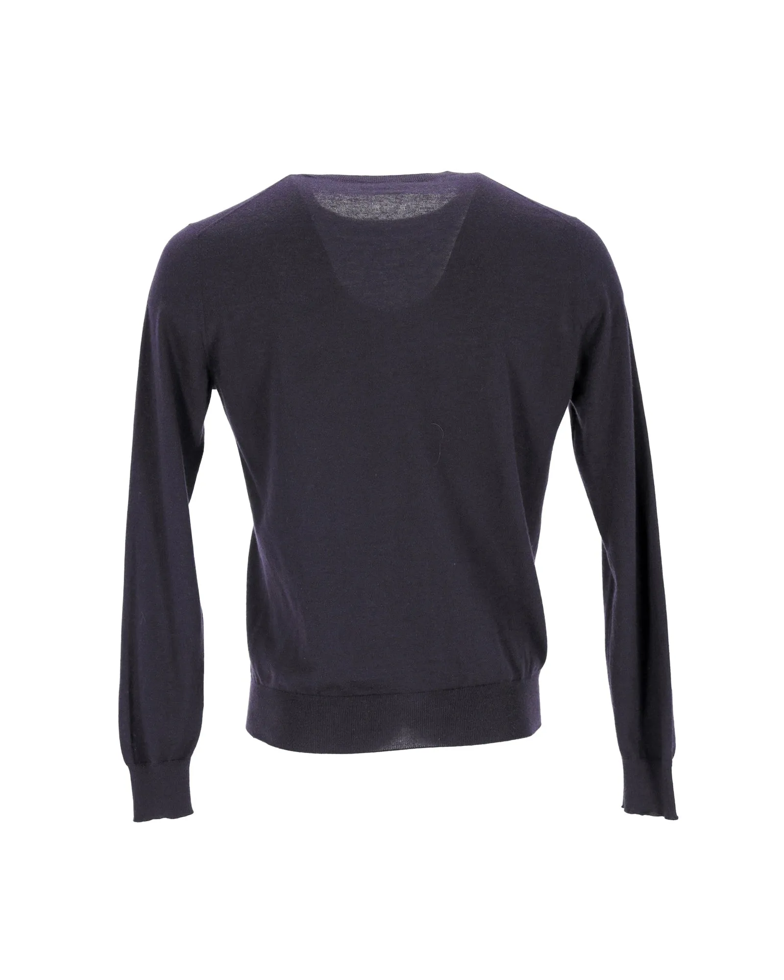 Prada Crewneck Knit Sweater in Black Cotton