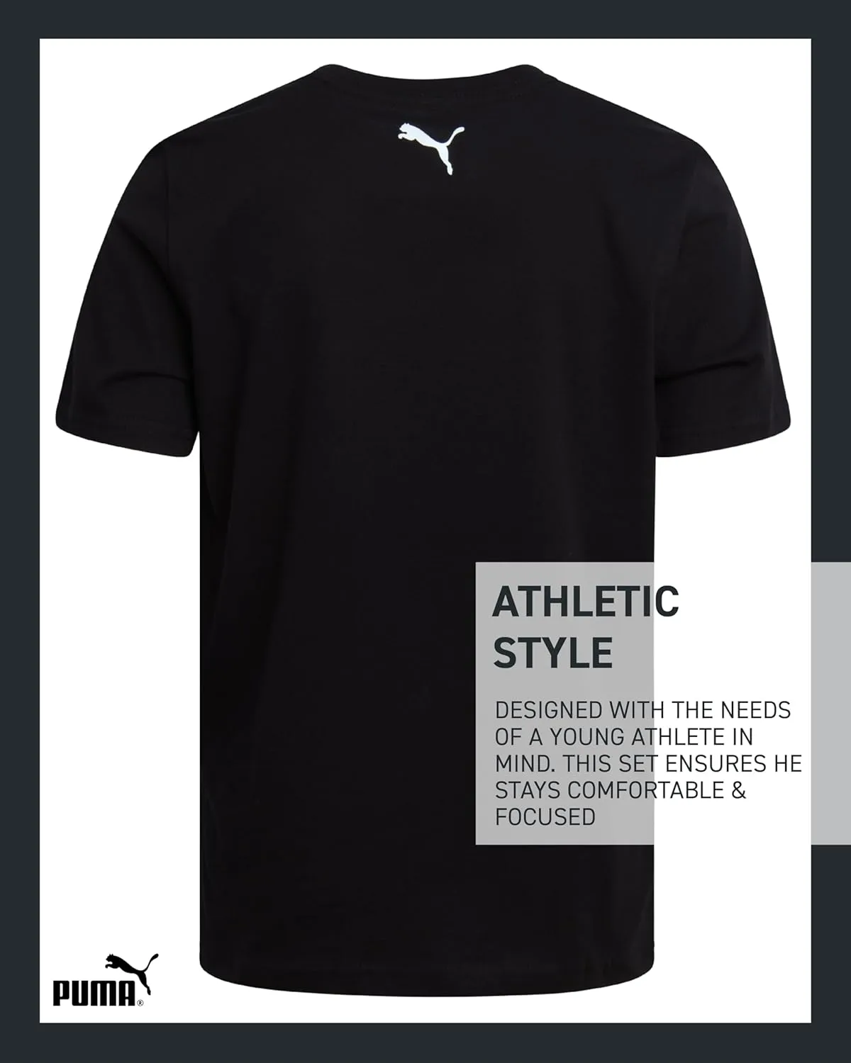 PUMA Boys' T-Shirt - 2 Pack Core Logo T-Shirt for Boys - Basic Athletic Crewneck Short Sleeve Tee (S-XL)