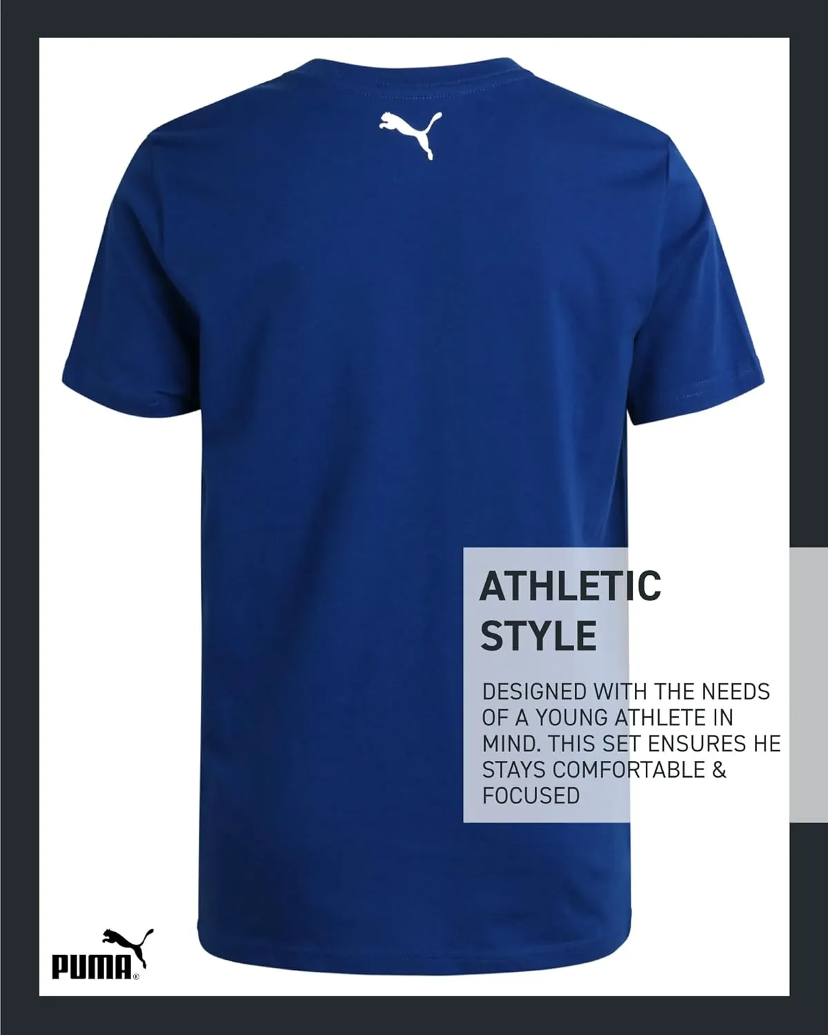 PUMA Boys' T-Shirt - 2 Pack Core Logo T-Shirt for Boys - Basic Athletic Crewneck Short Sleeve Tee (S-XL)