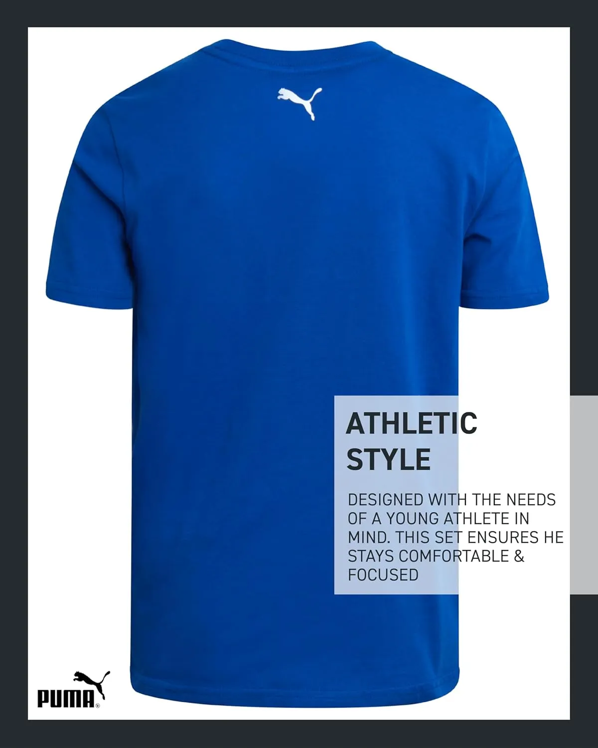 PUMA Boys' T-Shirt - 2 Pack Core Logo T-Shirt for Boys - Basic Athletic Crewneck Short Sleeve Tee (S-XL)