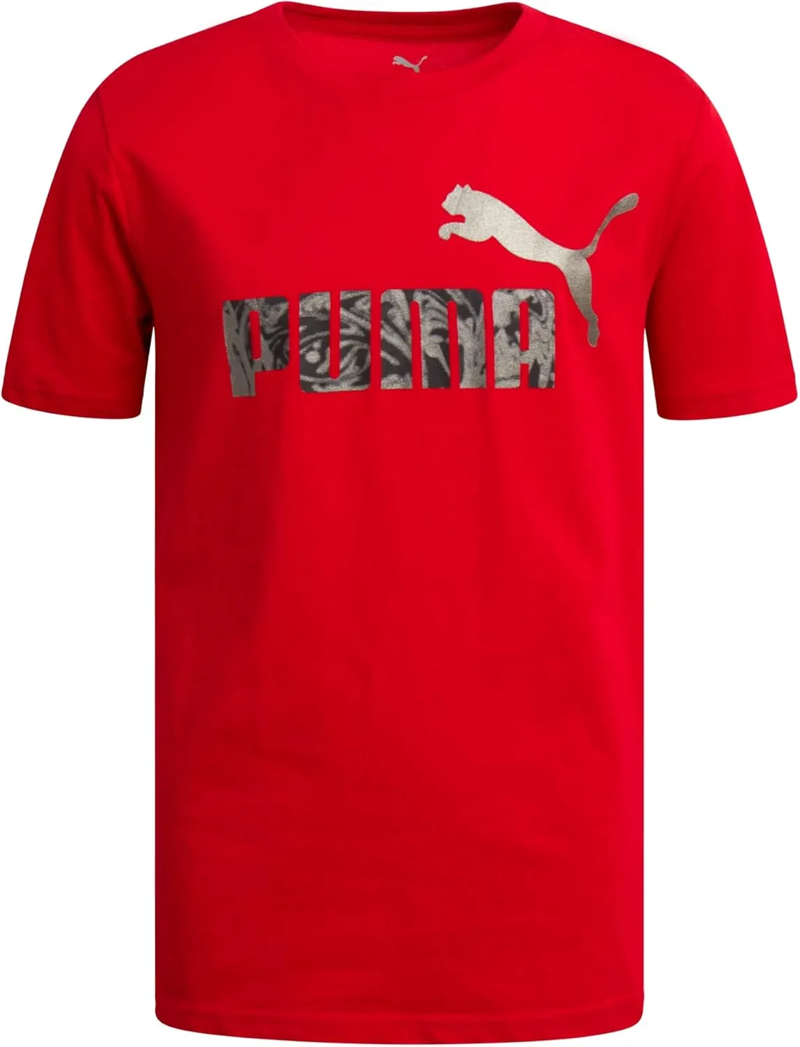 PUMA Boys' T-Shirt - Cat Logo T-Shirt for Boys - Athletic Crewneck Short Sleeve Tee (S-XL)