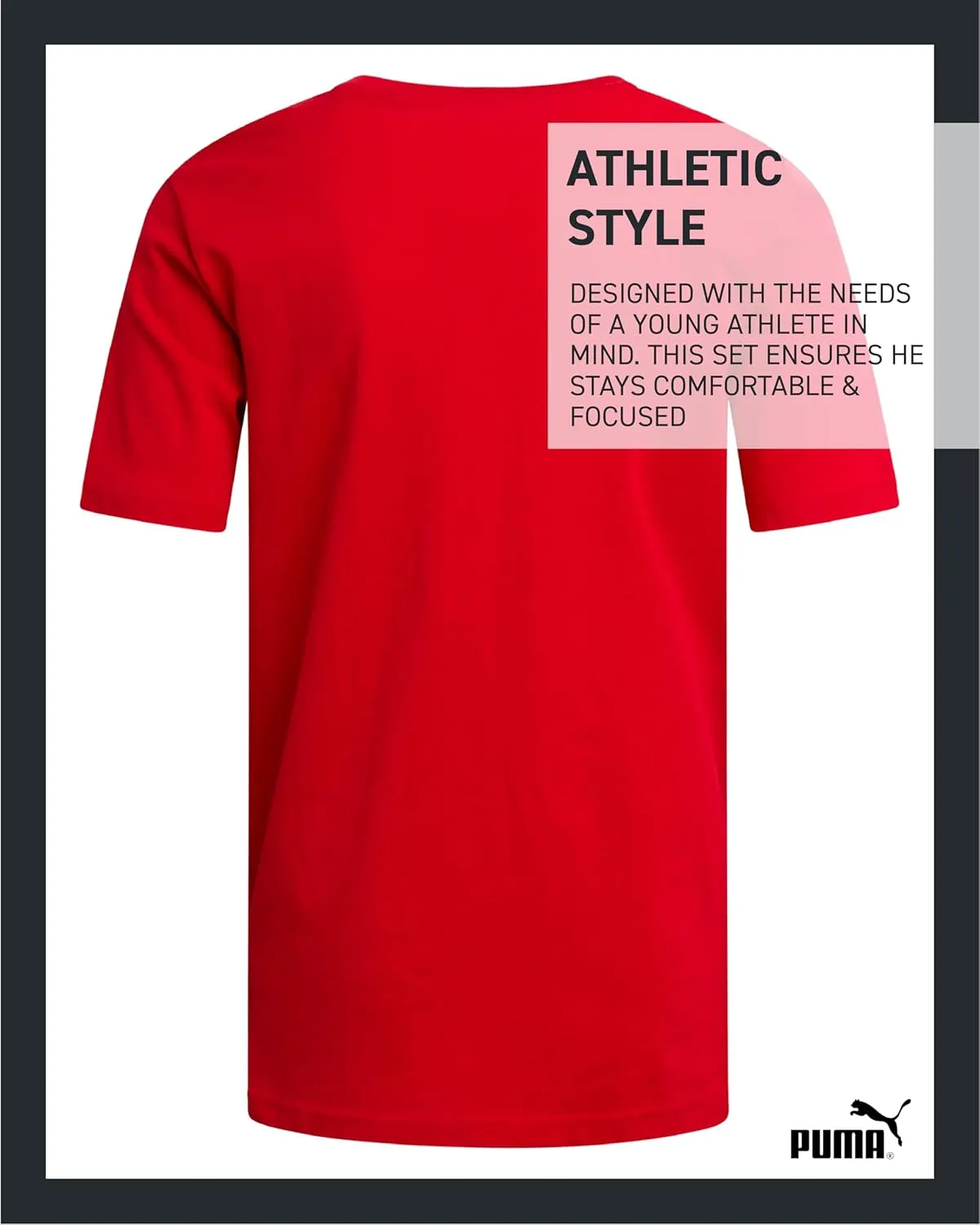 PUMA Boys' T-Shirt - Cat Logo T-Shirt for Boys - Athletic Crewneck Short Sleeve Tee (S-XL)