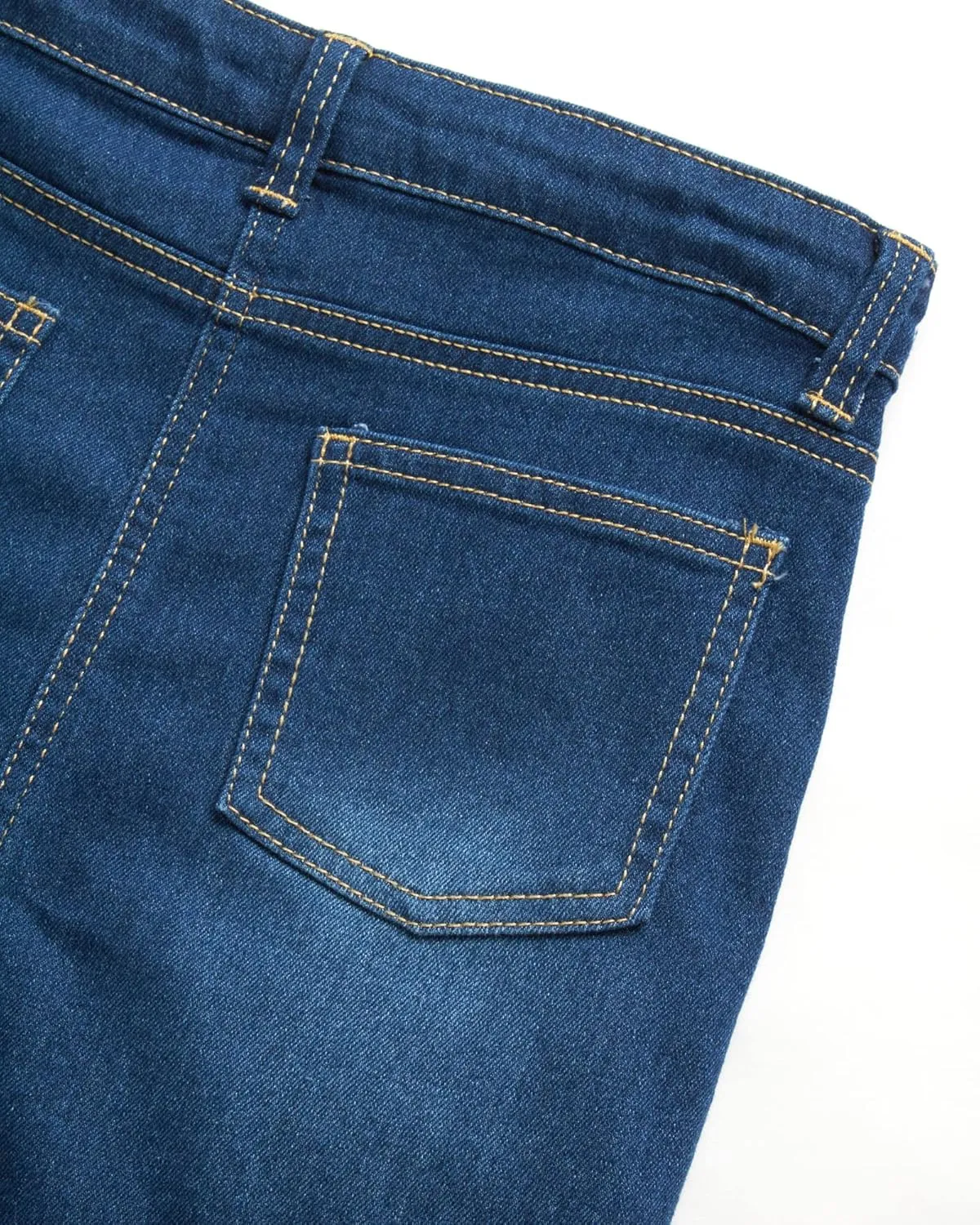 Real Love Girls' Skirt - Casual Washed Denim Jean Skirt (7-16)