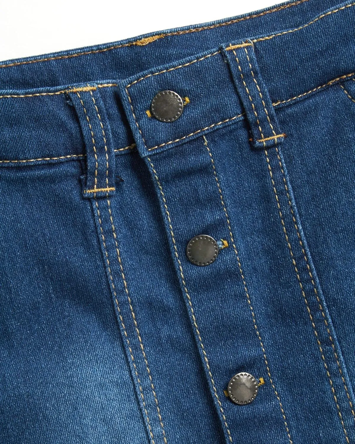 Real Love Girls' Skirt - Casual Washed Denim Jean Skirt (7-16)