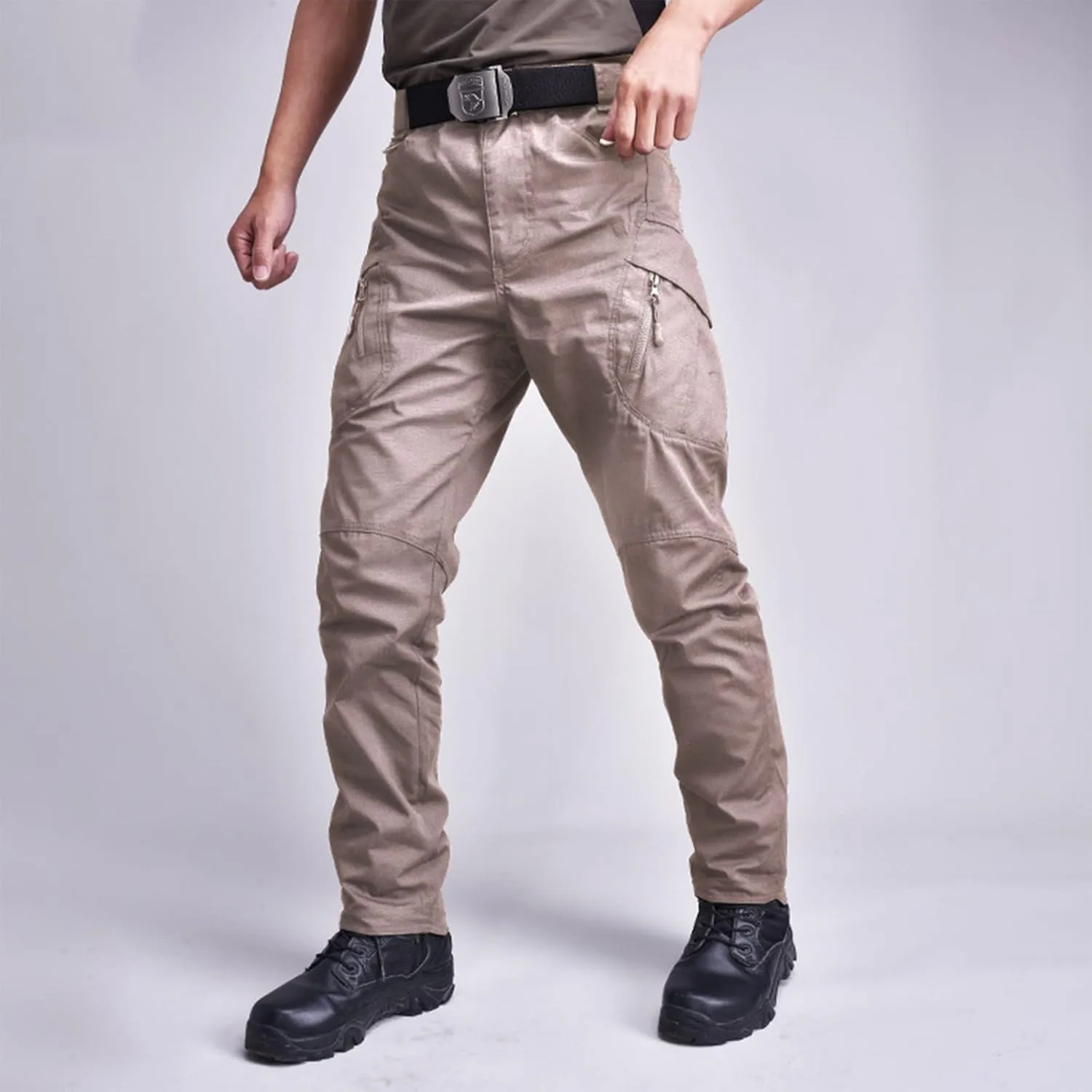 RTRDE Men's Outdoor Military Tactical Pants Lightweight Rip-Stop Casual Cargo Hiking Work Pants, M-3XL