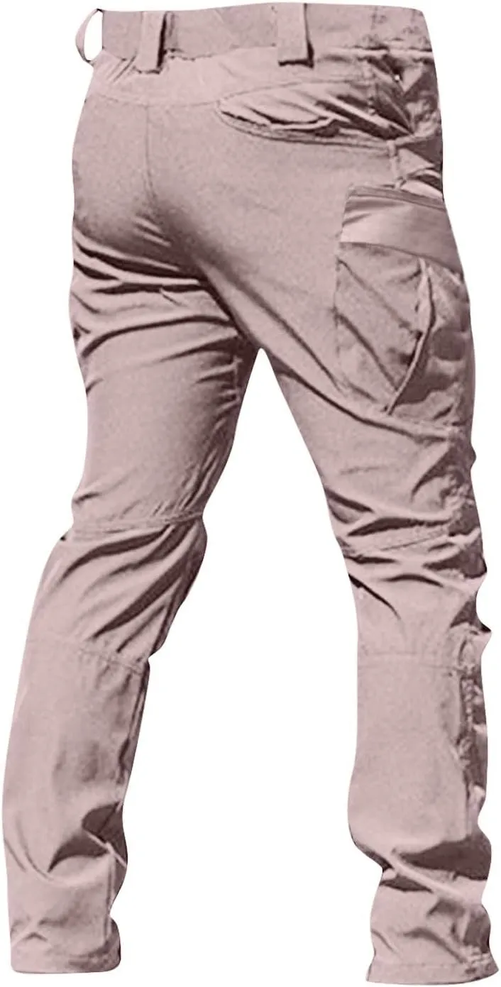 RTRDE Men's Outdoor Military Tactical Pants Lightweight Rip-Stop Casual Cargo Hiking Work Pants, M-3XL