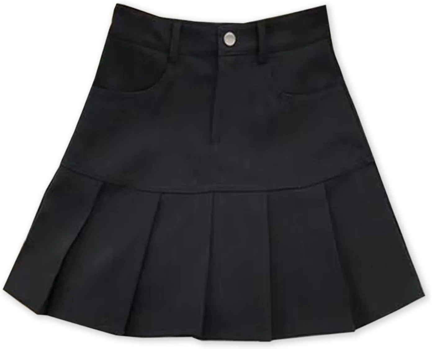 SANGTREE Women's Pleated Skirt Solid Color Casual High Waist Mini Short A-line Skirts