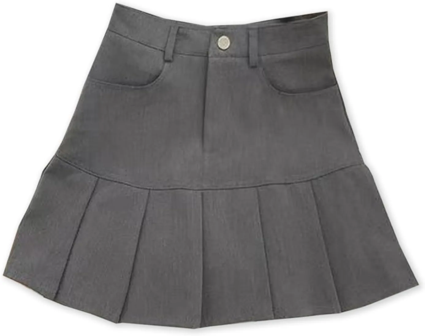 SANGTREE Women's Pleated Skirt Solid Color Casual High Waist Mini Short A-line Skirts