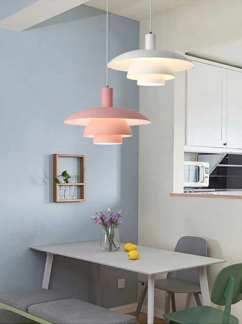 Scandinavian Umbrella Pendant LED Light in Mid-century Modern Style - Bulb Included