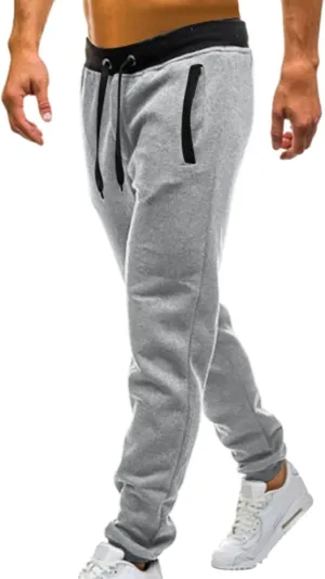 sdbrld Sweatpants For Men Mens Cotton Sport Joggers Trendy Solid Drawstring Cargo Pants Hiking Running Sweatpants Trousers