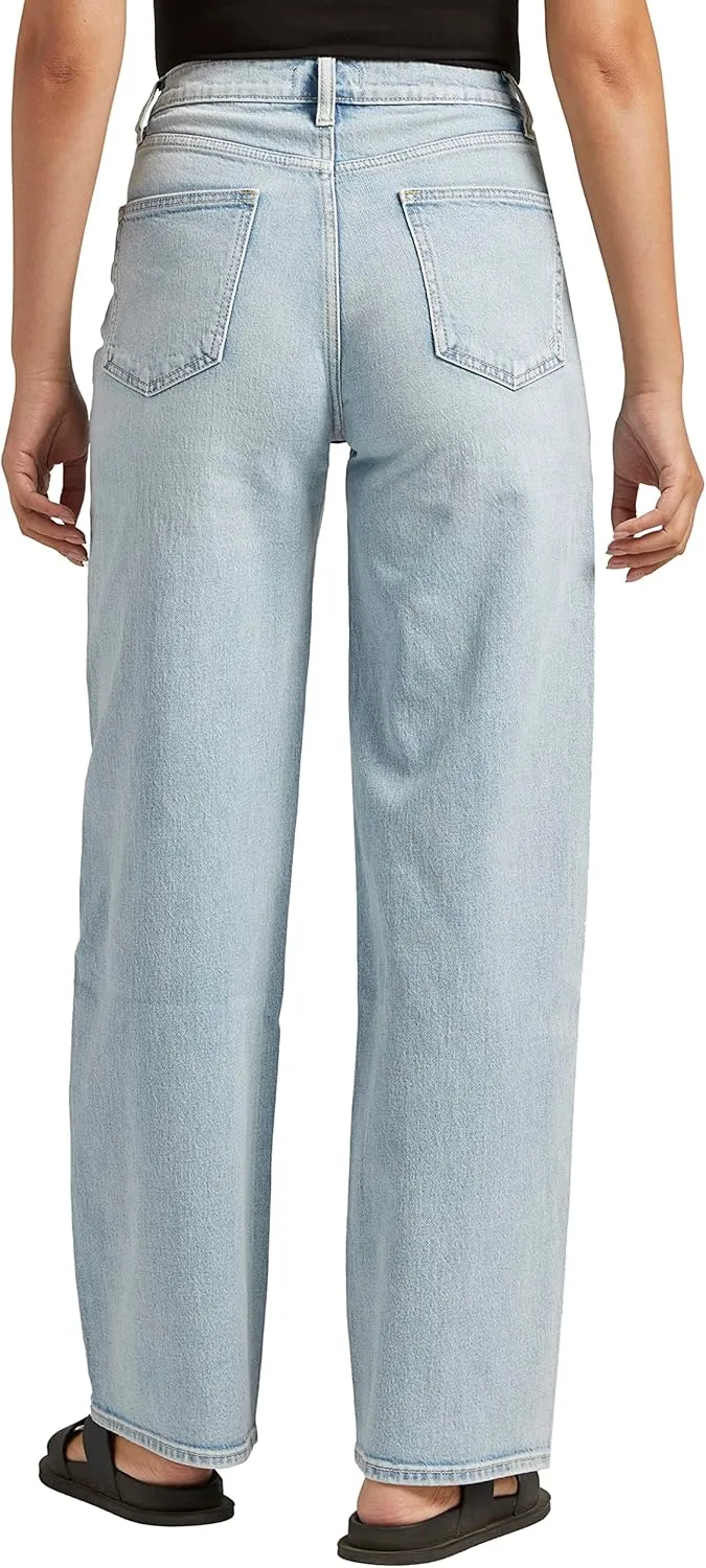 Silver Jeans Co. Women's V-Front High Rise Wide Leg Jeans