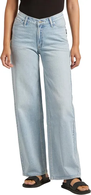 Silver Jeans Co. Women's V-Front High Rise Wide Leg Jeans