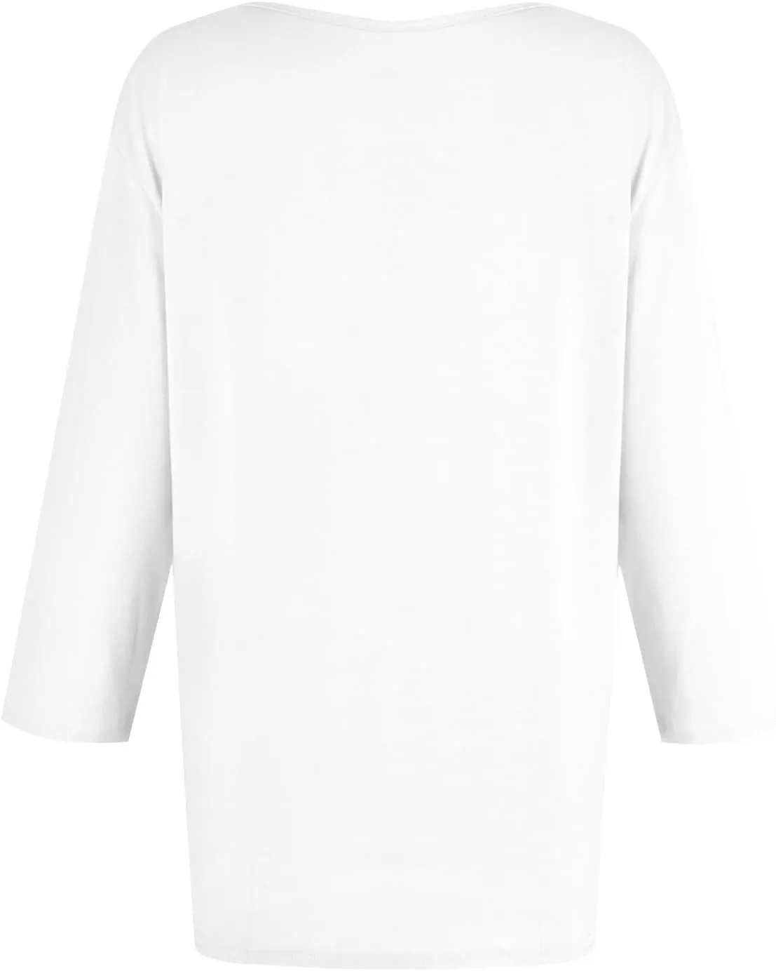 slqdgmryz 3/4 Sleeve Tops for Women Summer Notched V Neck Plain T Shirts Casual Cute Three Quarter Length Dressy Blouses