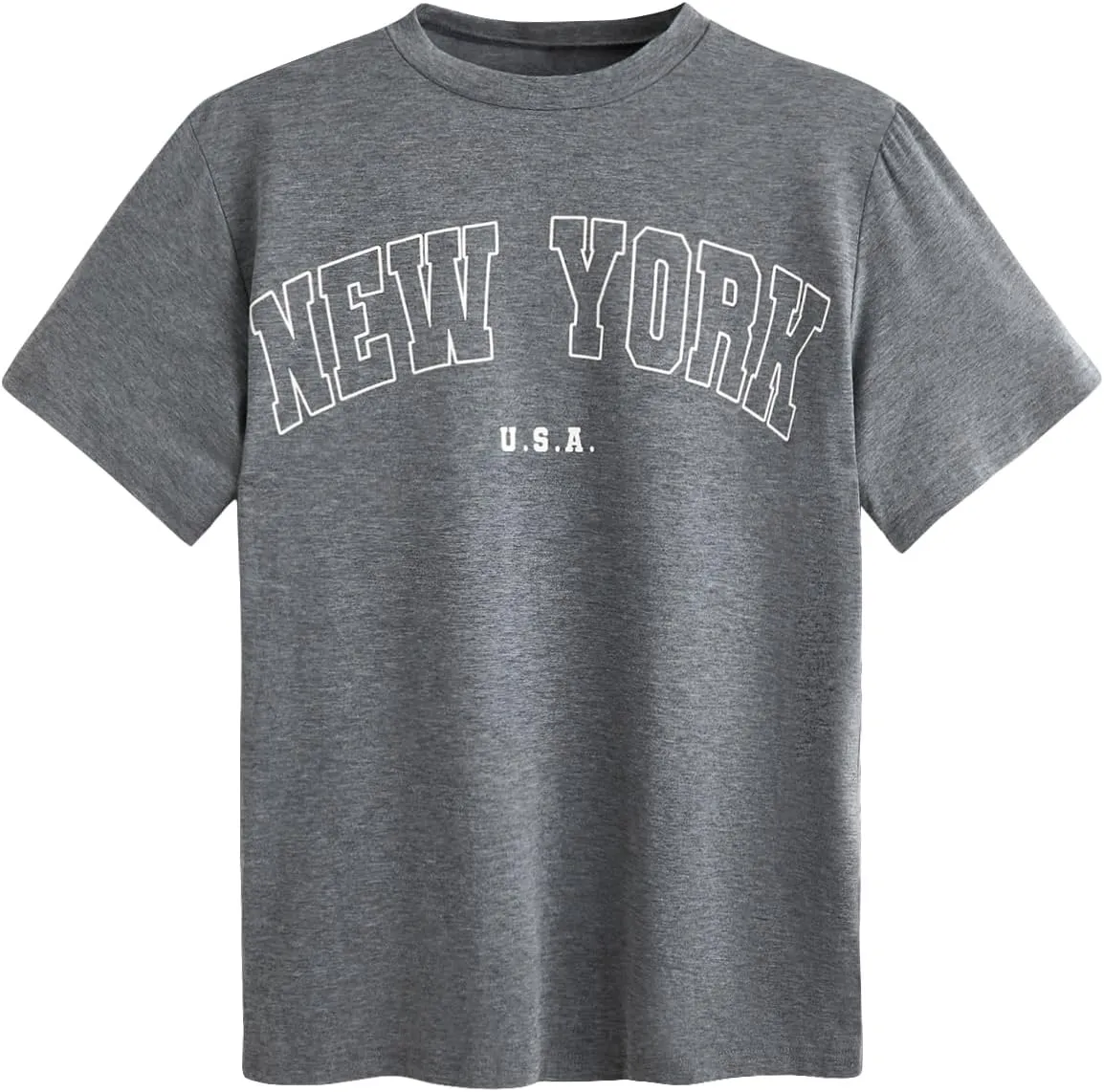 SOLY HUX Women's Graphic Oversized Tees Letter Print Summer Tops Vintage Half Sleeve Loose Casual T Shirts