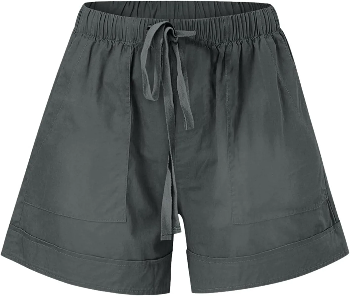 Splice Comfy Waist Pants Shorts Loose Elastic Pocketed Womens Casual High Waisted Jeans for Women