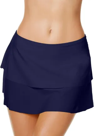 Spring Skirts for Women Vacation 2025 Trendy Double Ruffles Lightweight Low Rise Swimming Mini Skirts Clover Up Clothes