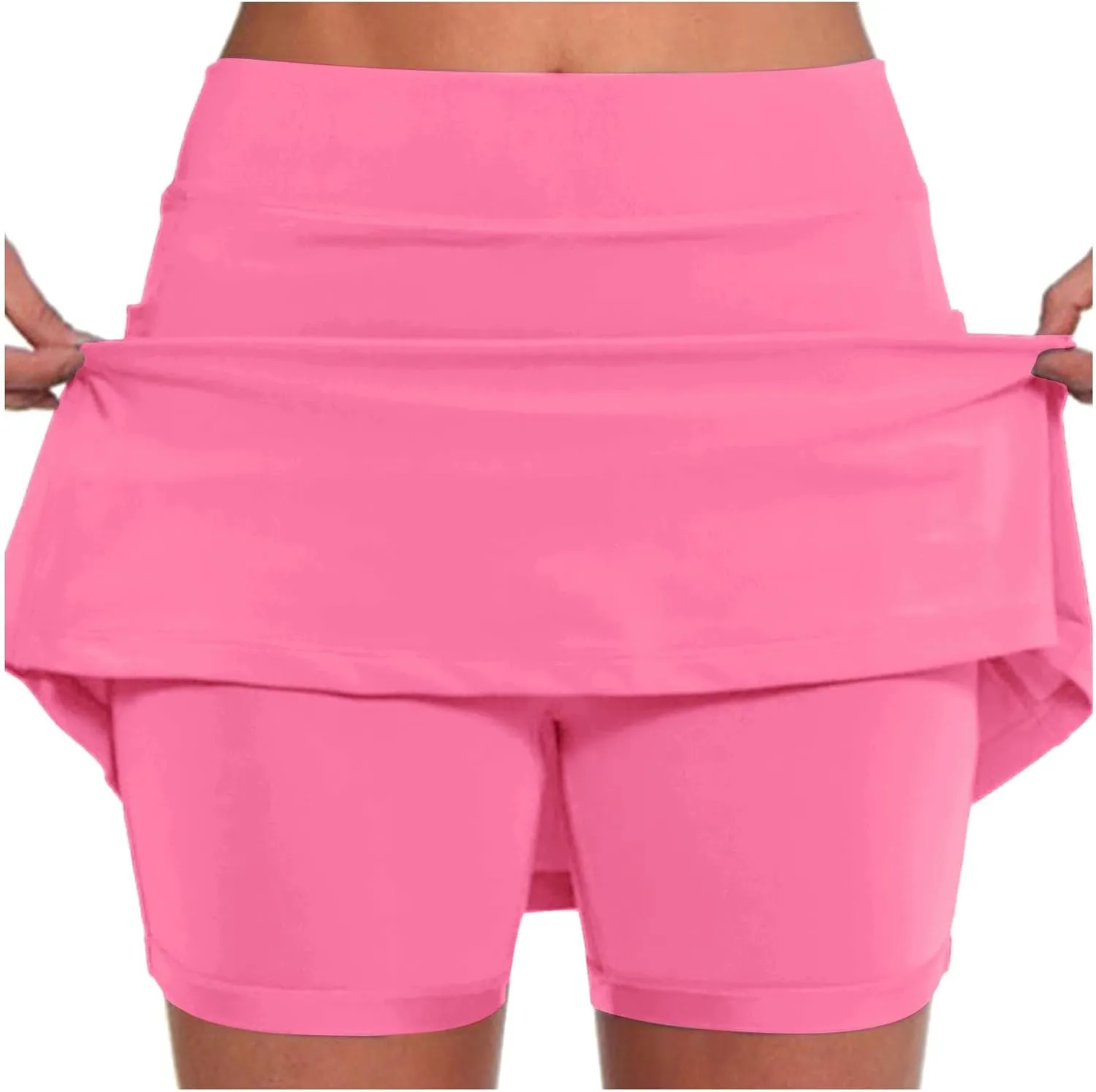Summer Skorts For Women 2025 Trendy Lightweight Skirt Athletic Inner Shorts Running Tennis Golf Workout Leggings
