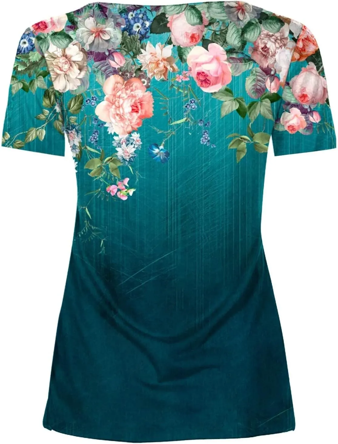 Summer Tops for Women 2025 Trendy Boho Floral Shirts Short Sleeve V Neck T-Shirt Graphic Tees Blouse