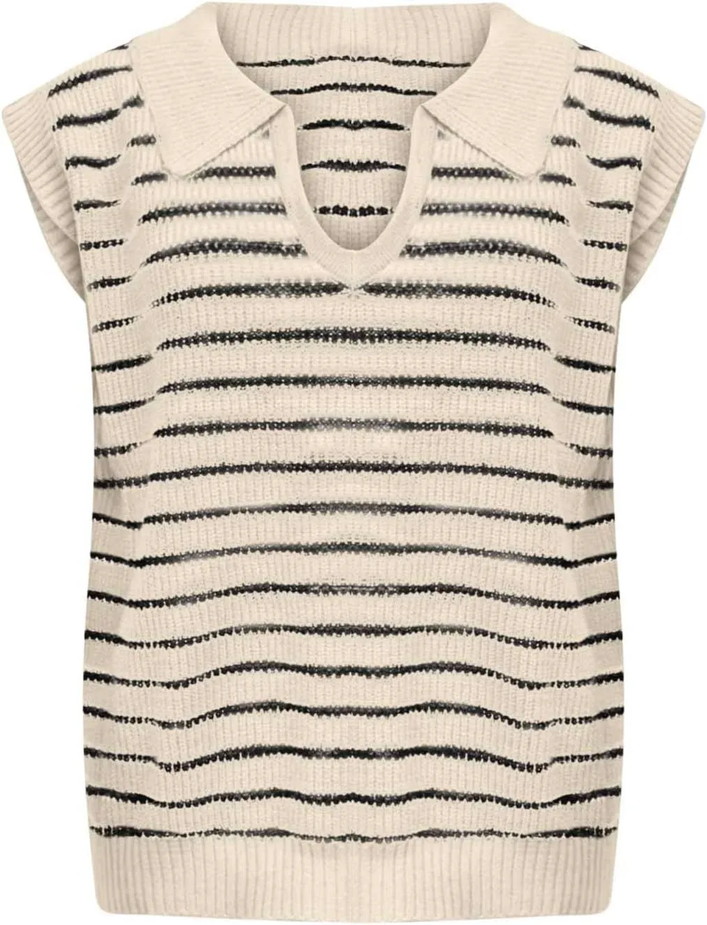 Summer Tops for Women Trendy 2025 Dressy Casual Sleeveless, Cap Sleeve Knitted Striped Shirt, Going Out Tops Cropped