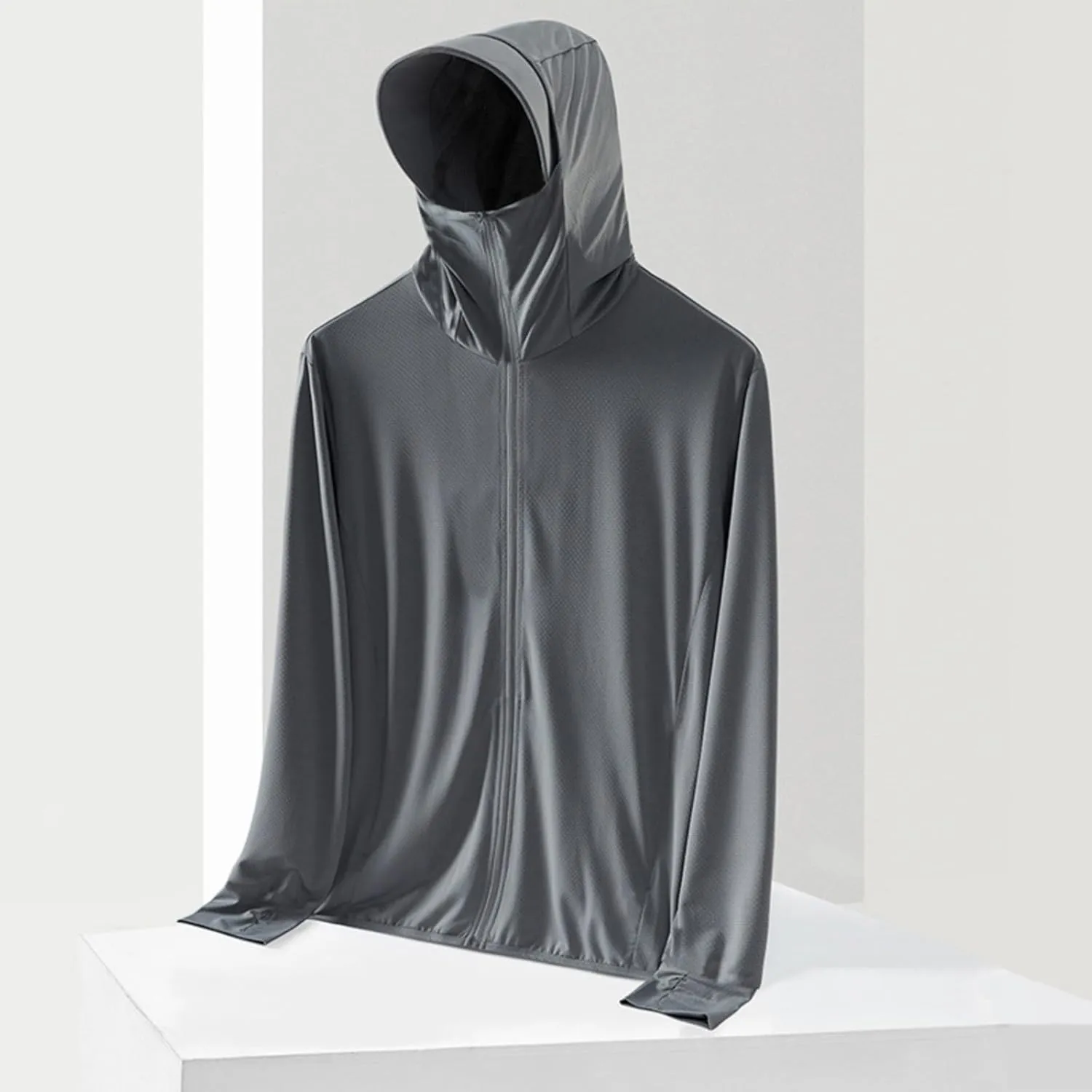 Sun Shirts for Men Hooded UPF 50  Fishing Shirt SPF UV Sun Hoodie Rash Guard Long Sleeve Outdoor Hiking Swim Shirts