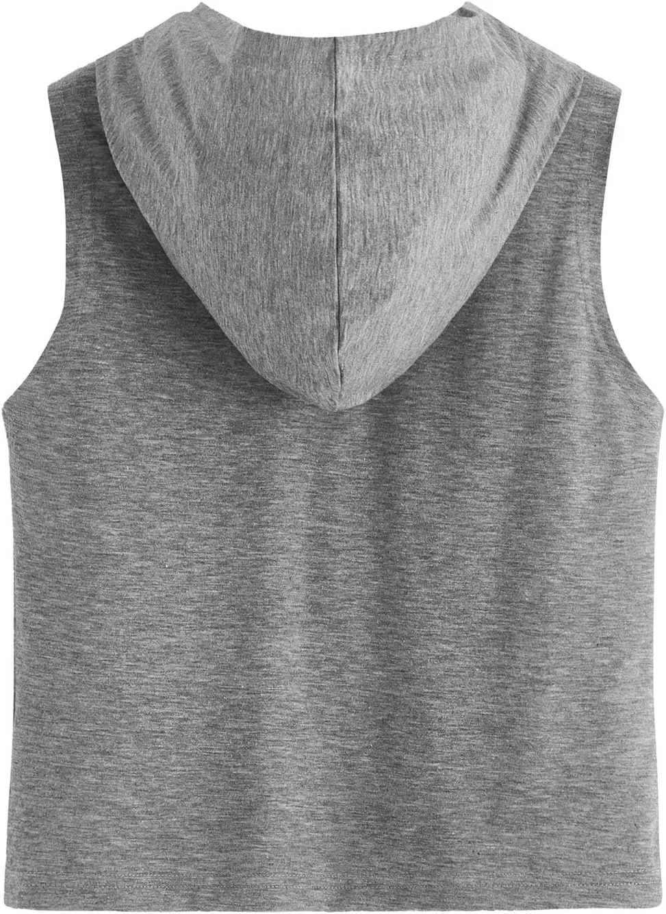 SweatyRocks Women's Summer Sleeveless Hooded Crop Tank Top T-Shirt