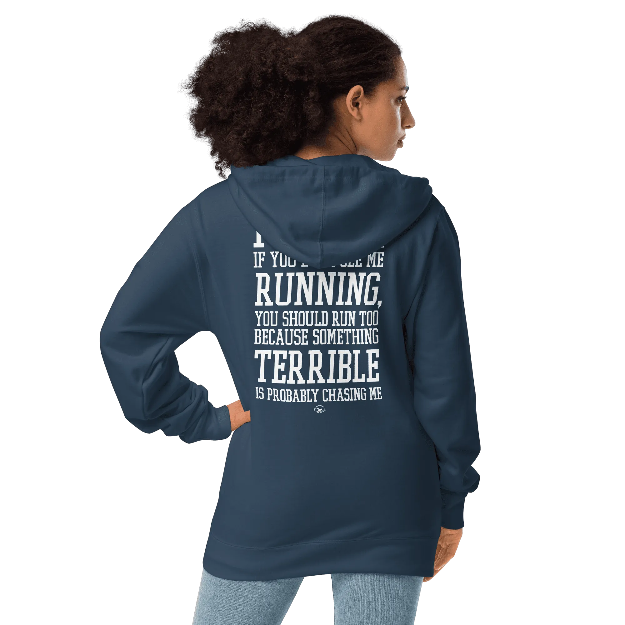 Swimmer Premium Zip-Up Hoodie I Swim If You Ever See Me Running