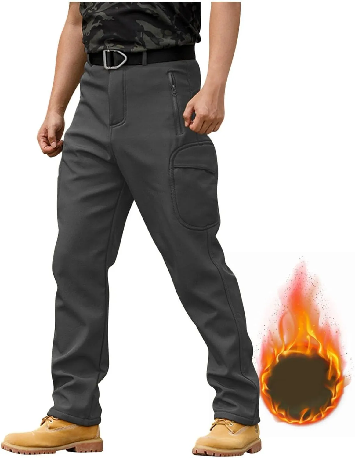 Tactical Cargo Pants for Men Flex Ripstop Waterproof Work Pants Outdoor Hiking Camping Thermal Flexcamo Combat Pants