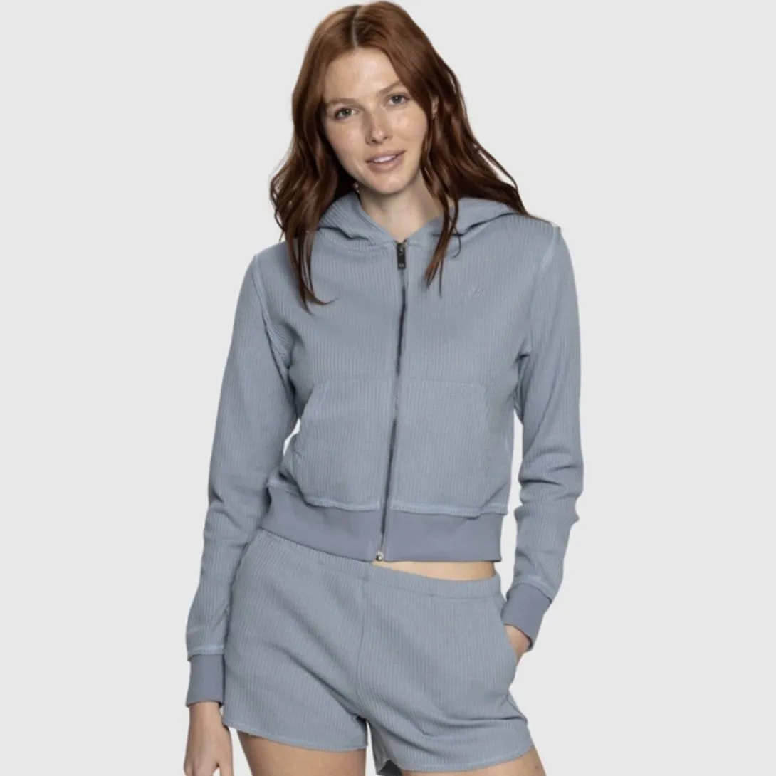 TEAMLTD Crop Waffle Hoodie