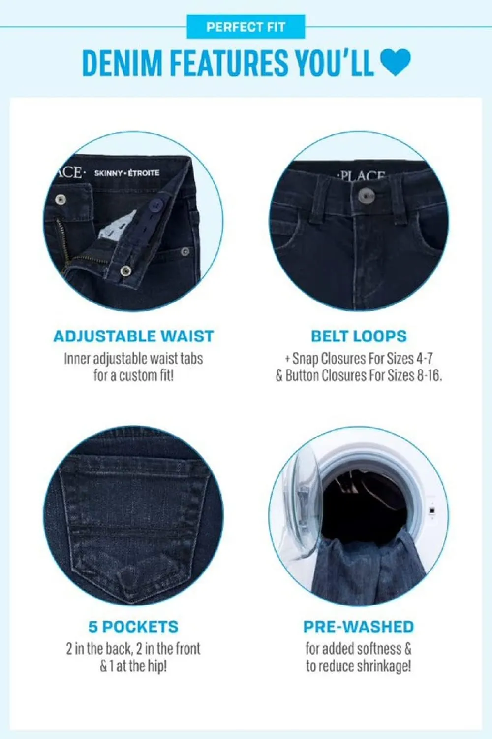 The Children's Place Girls' Basic Skinny Jeans