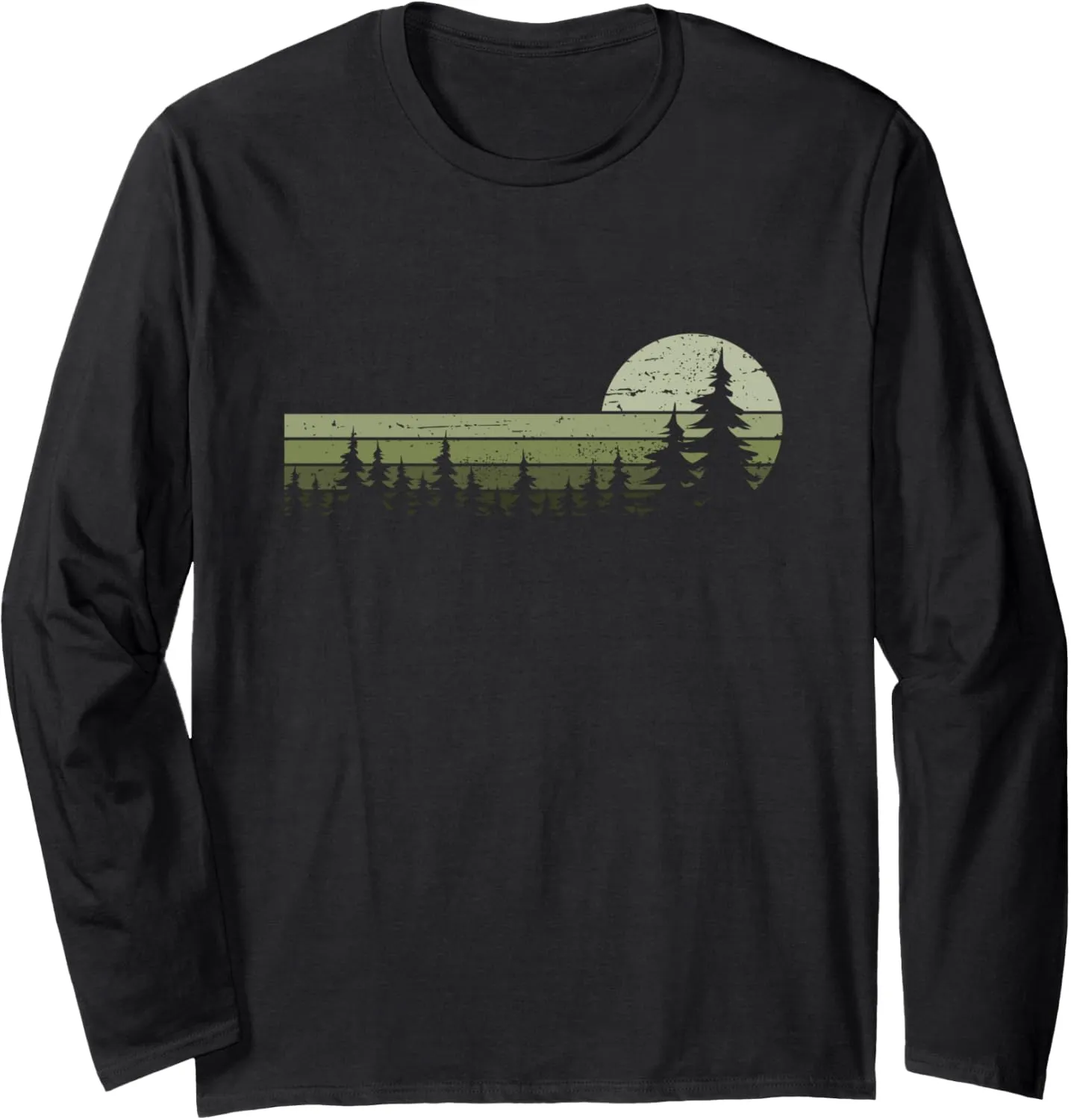 Trees Wildlife Nature Vintage Forest Long Sleeve T-Shirt
