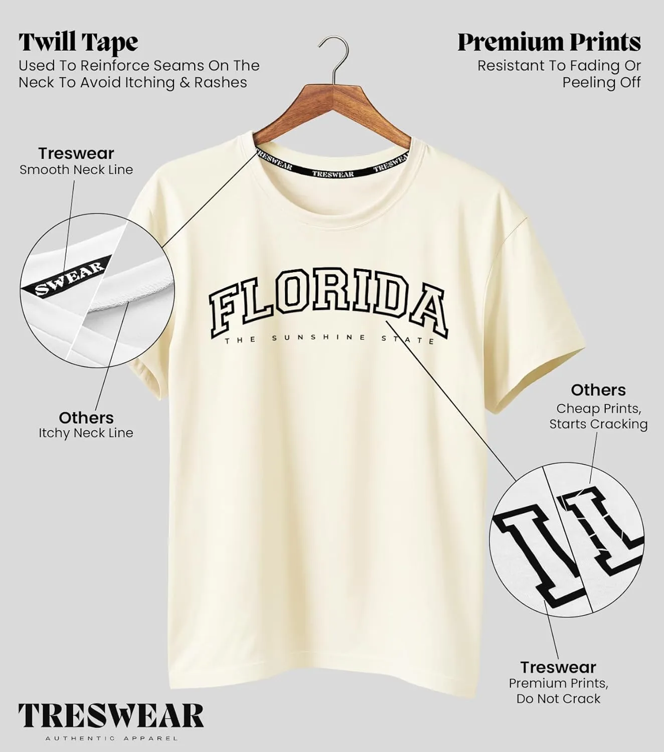 Treswear - Womens Oversized Graphic Tee Shirts - Loose Fit Crew Neck Short Sleeve Tops Summer Casual Blouse, Comfy Basic Tee