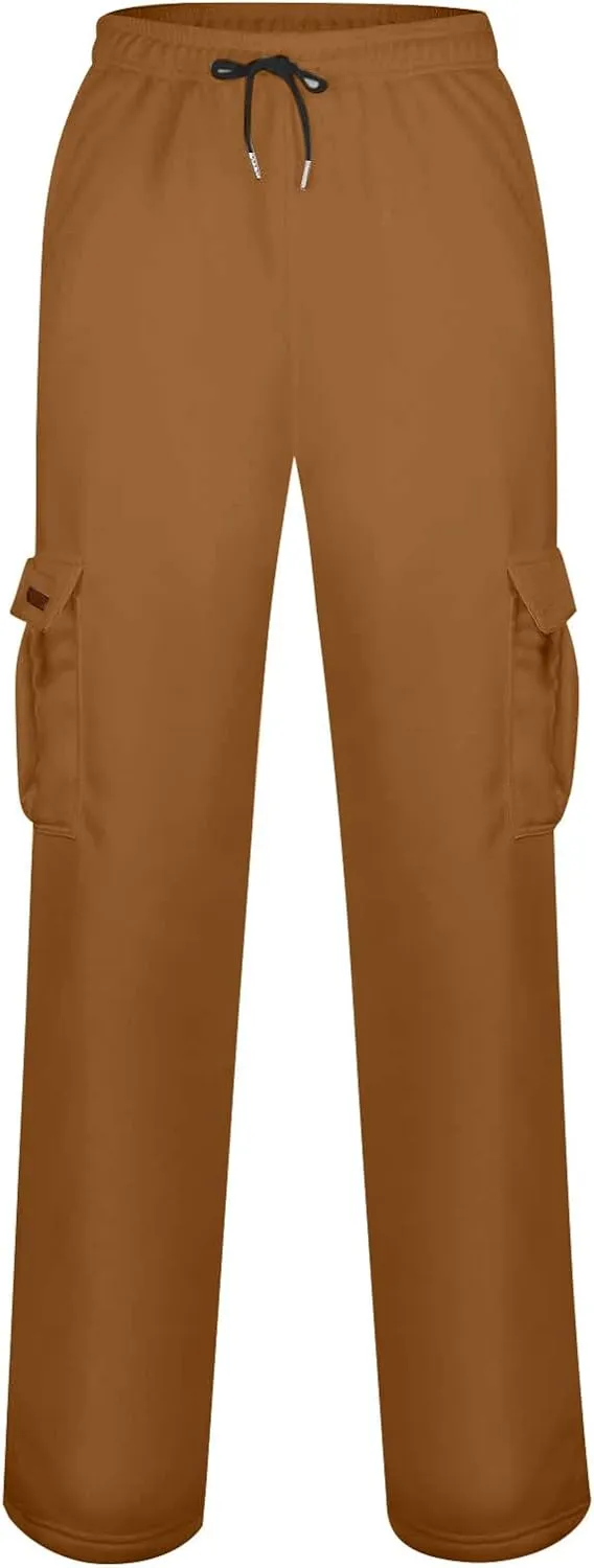 Trousers for Men Mens Sweatpants with Multi Pocket Stretch Outdoor Drawstring Tapered Running Summer Fishing