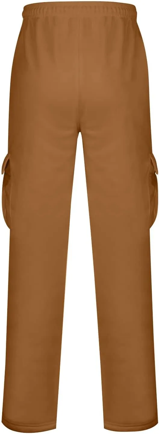Trousers for Men Mens Sweatpants with Multi Pocket Stretch Outdoor Drawstring Tapered Running Summer Fishing