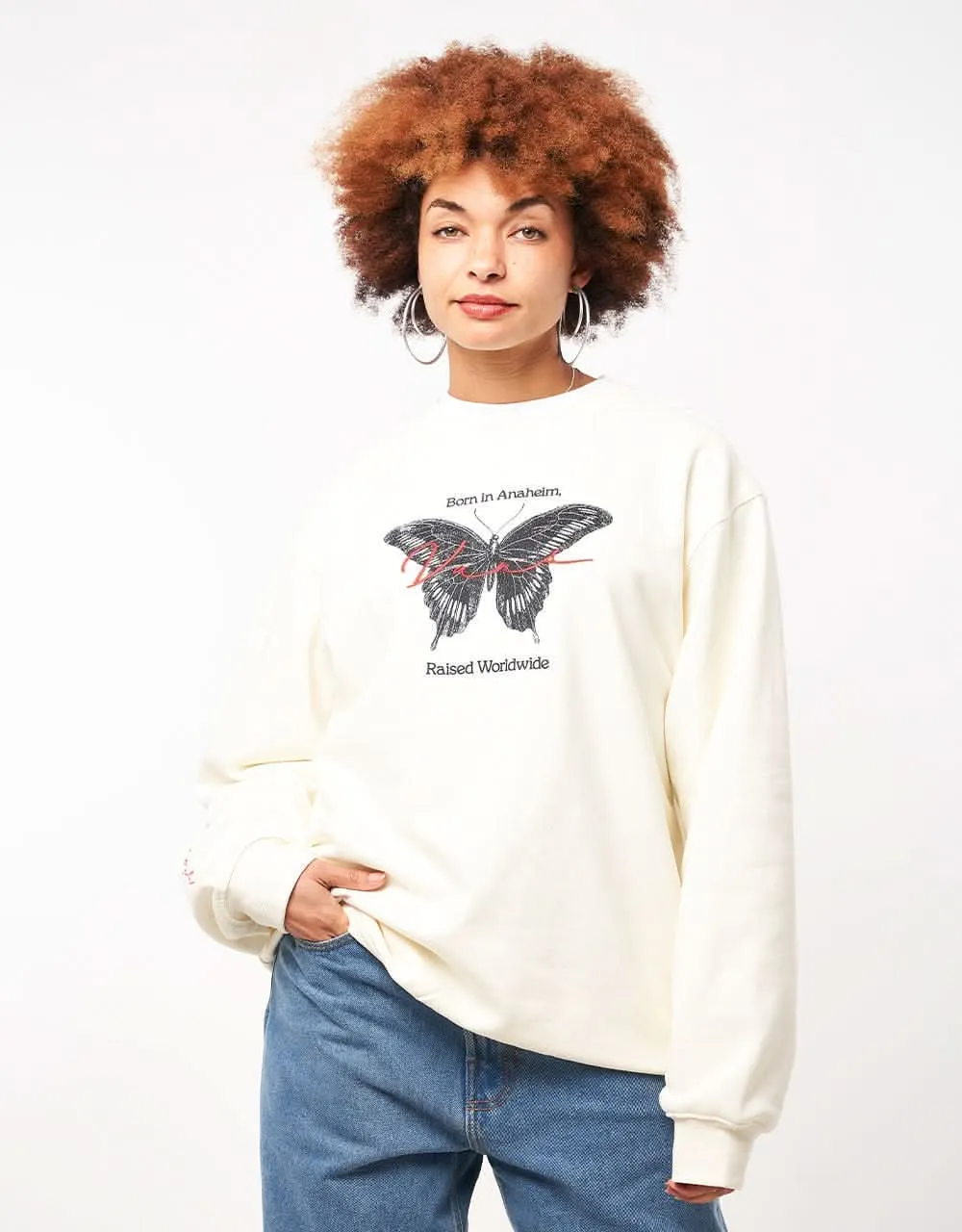Vans Born In Anaheim Loose Crew - Marshmallow