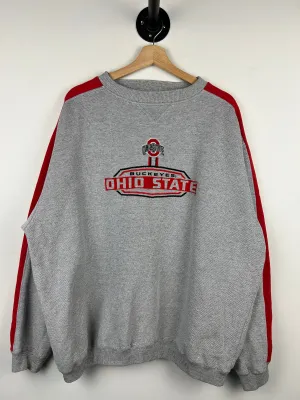 Vintage 90s Puma Ohio State Buckeyes Embroidered Red & Grey Crewneck