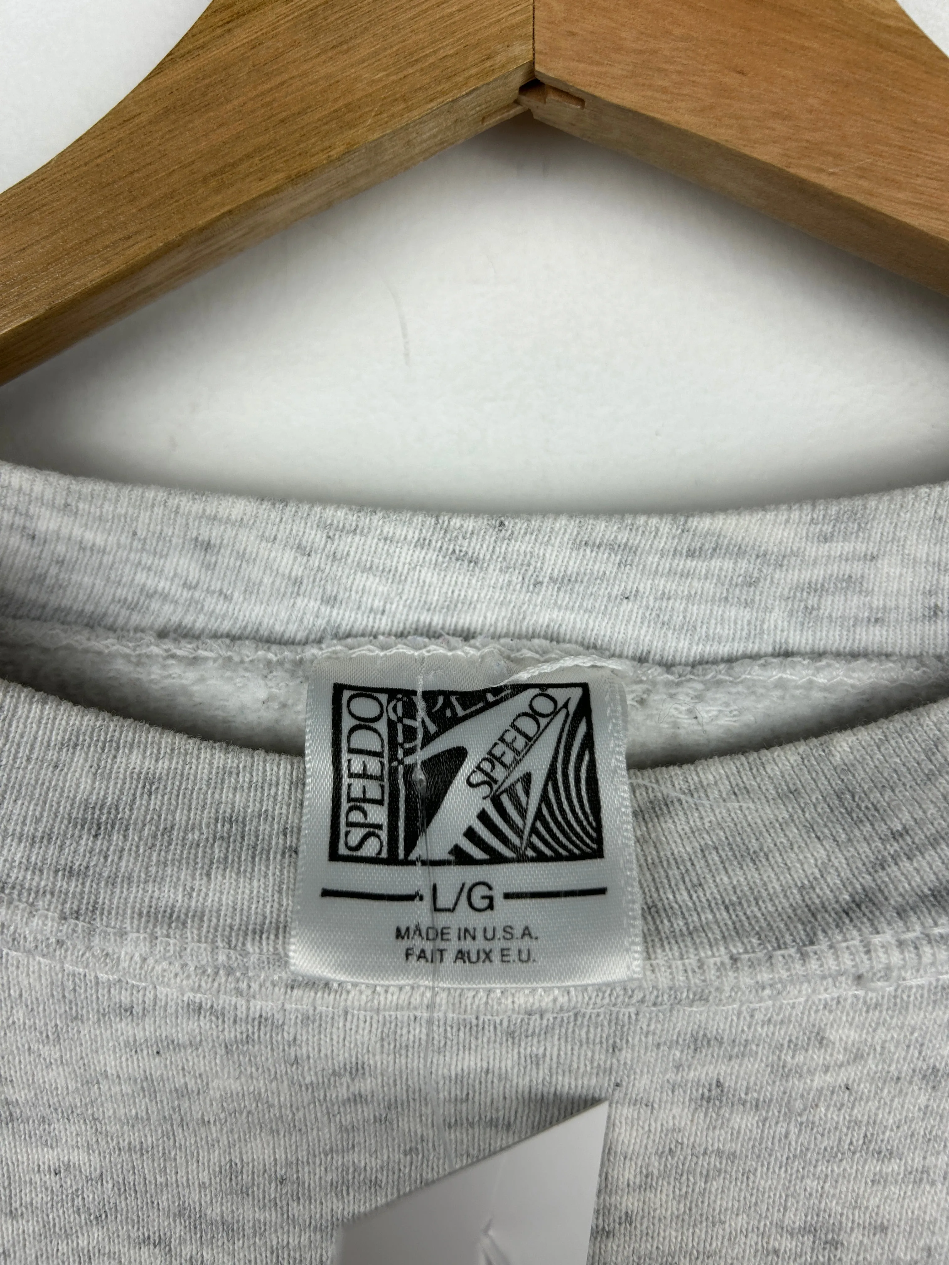 Vintage 90s Speedo No Pain No Spain Grey Crewneck