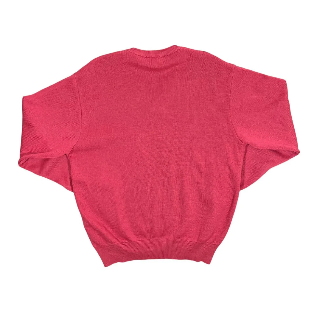 Vintage GABICCI Grandad Patterned V-Neck Acrylic Wool Sweater Jumper