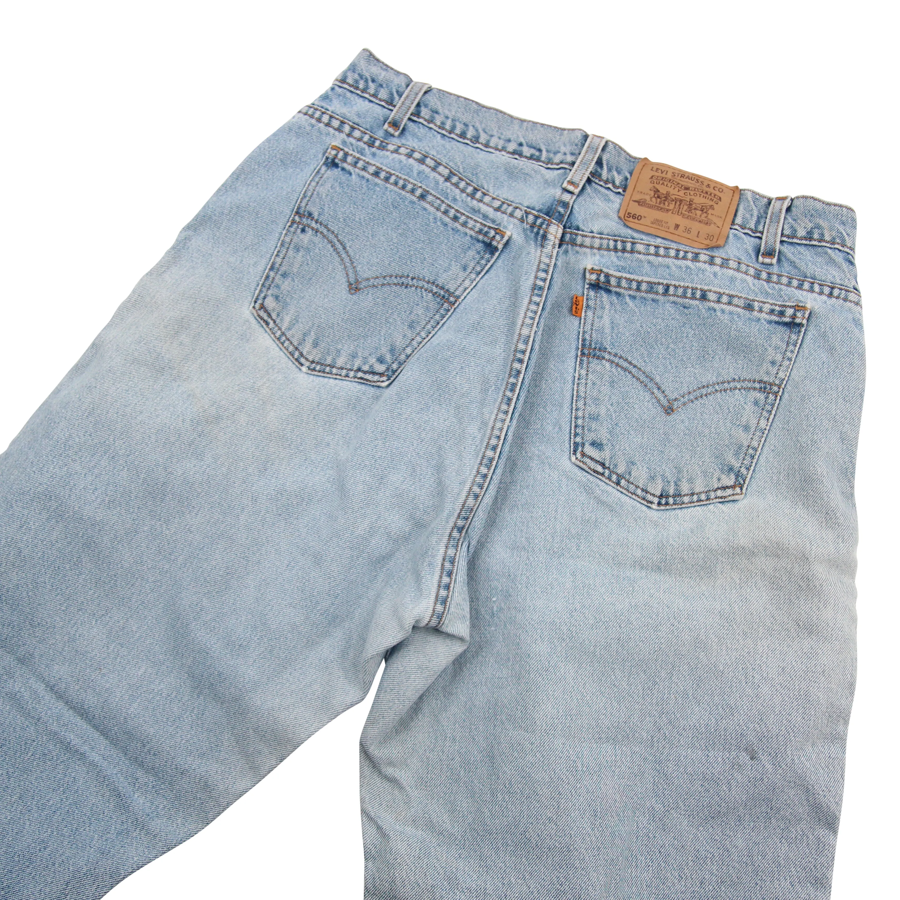 Vintage Levis 560 Orange Tab Jeans - 36"x30"
