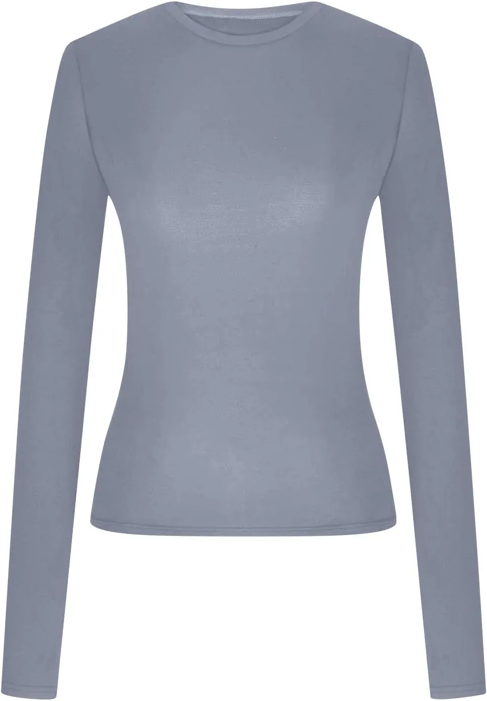 Warm Long Sleeve Tops for Women Casual Stretch Basic Tees Fashion Going Out Tees Slim Blouse Matching T-Shirt