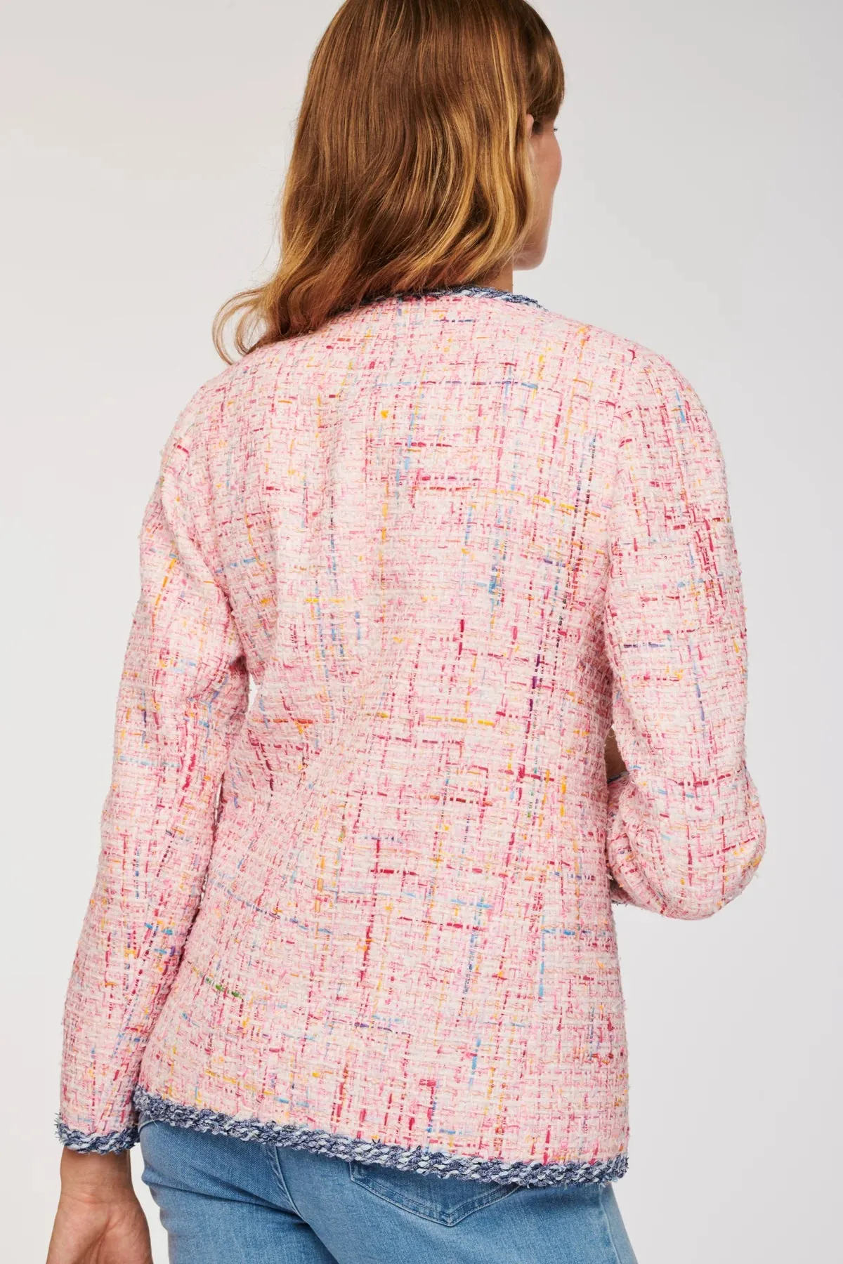 Weill Tweed jacket with denim effect trim