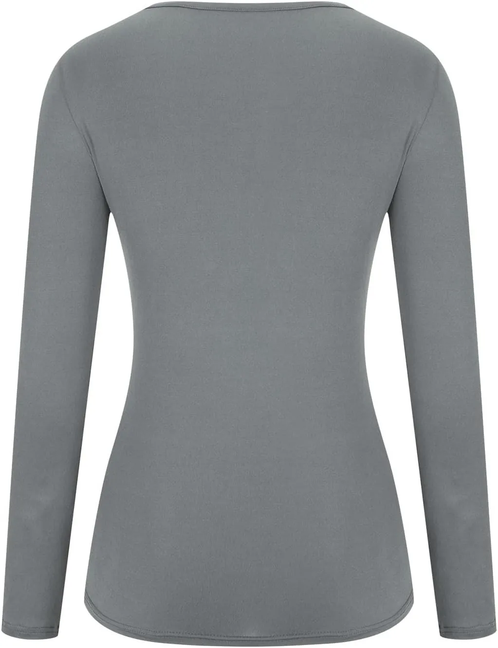 Women Casual Long Sleeve Ruched Shirt Elasticity V Neck Slim Fitted T-Shirts Tops Solid Color Regular Fall Blouses