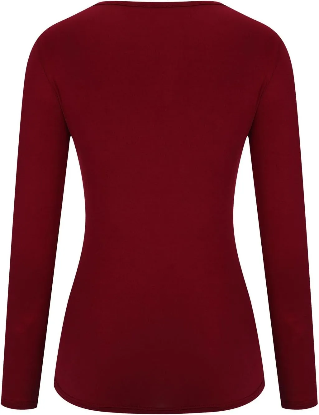 Women Casual Long Sleeve Ruched Shirt Elasticity V Neck Slim Fitted T-Shirts Tops Solid Color Regular Fall Blouses