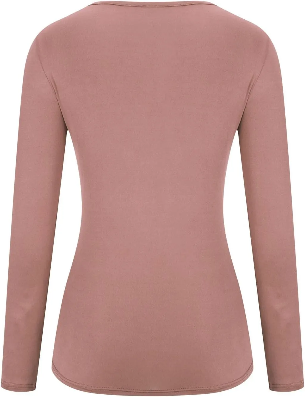 Women Casual Long Sleeve Ruched Shirt Elasticity V Neck Slim Fitted T-Shirts Tops Solid Color Regular Fall Blouses