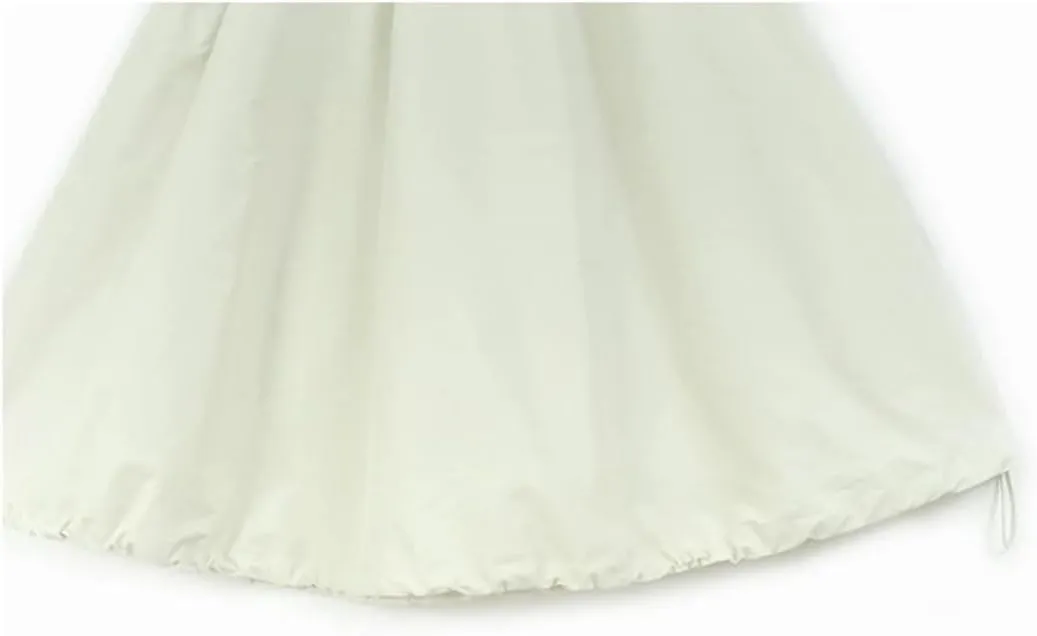 Women Irregular Spliced with Pocket Denim Skirt High Elastic Waist Casual A-Line Skirts