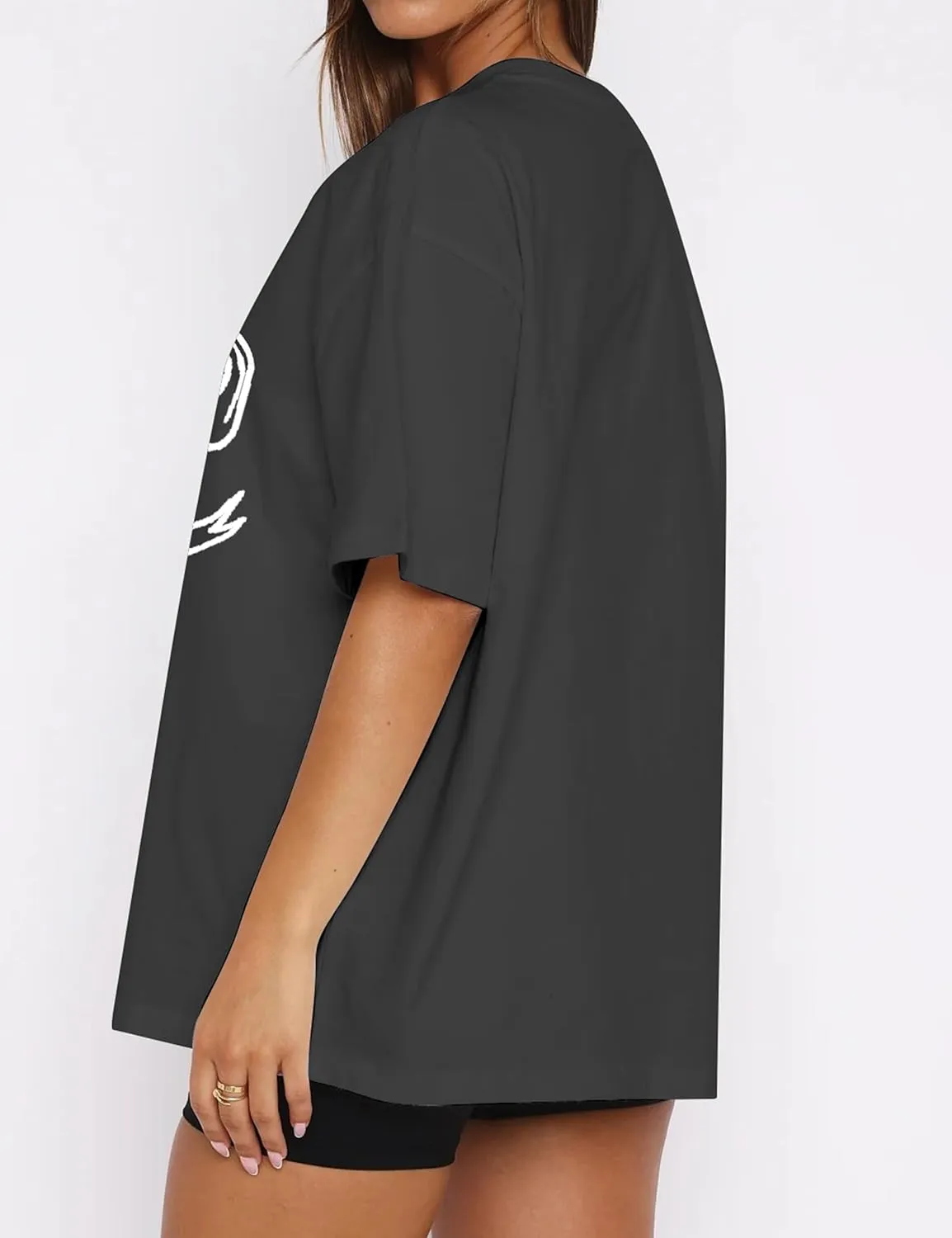 Women Oversized Bow T Shirts Short Sleeve Crewneck Graphic Tee Shirts Cute Bow Shirts Casual Basic Aesthetic Tee Tops