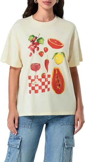 Women Oversized Graphic T Shirt Teens Girl Y2K Cute Print Short Sleeve Crewneck Baggy Tees Vintage Floral Preppy Top